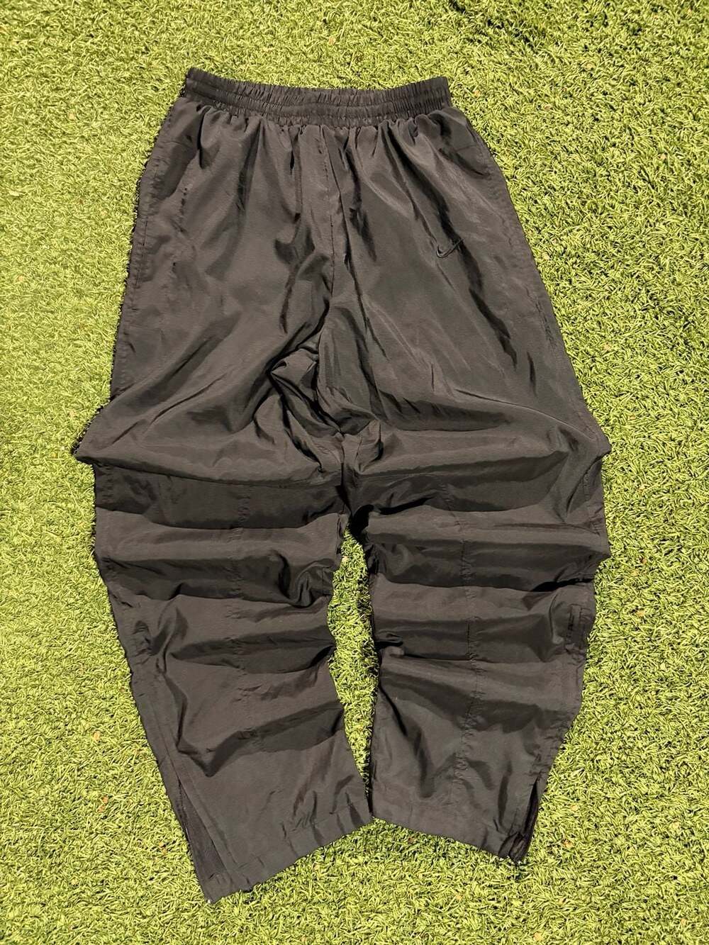 Vintage 90s Nike Andre Agassi Collection Black Nylon Track Pants